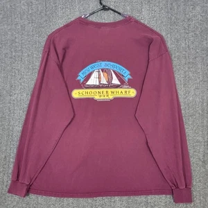 Key West Seaport T-Shirt Mens 2XL Purple Schooner Wharf Bar Long Sleeve Crewneck - Picture 1 of 10