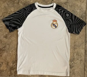 real madrid soccer jersey Youth Size Large White Black  - Picture 1 of 3