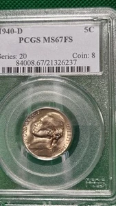 1940-D Jefferson Nickel 5c MS67 FS BEAUTIFULLY TONED! - Picture 1 of 6