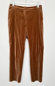 MaxMara Weekend Crushed Velvet Trouser Hose Braun Mid Rise Workwear Damen 4 - Bild 1 von 10