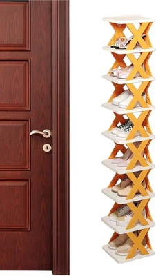 Scarpiera Pieghevole | Organizzatore per Pantofole Con Ripiani Alti,Multifunzion - Immagine 1 di 4