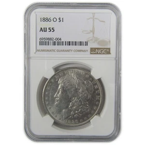1886 O Morgan Dollar AU 55 NGC Silver $1 Coin SKU:I19892 - Picture 1 of 4