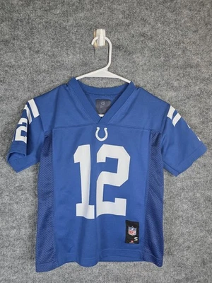 Camiseta deportiva juvenil pequeña azul de los Indianapolis Colts de la NFL Andrew Luck 12 Foto 1 de 4