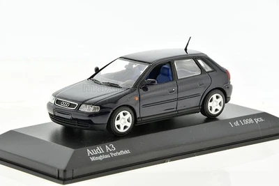 AUDI A3 5-Door Dark Blue 1999 1/43 MINICHAMPS 430018300 - Image 1 of 4