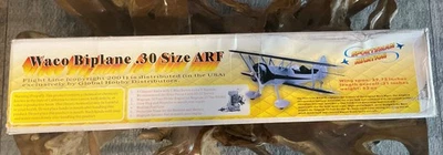 RARE VINTAGE SPORTSMAN AVIATION WACO .30 ARF R/C BIPLANE KIT DISCONTINUED NOS - Image 1 of 2