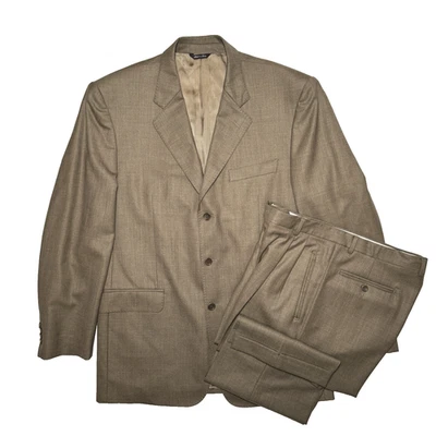 Traje de Colección Ermenegildo Zegna Traveller Lana 2 piezas 42L Verde Oliva 3 Botones Hecho en Italia Foto 1 de 4