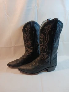 Botas de Vaquero Dan Post Para Hombre De Colección Talla 8.5 D Castaño Negro/Gris *RARAS EXÓTICAS* EE. UU. - Imagen 1 de 24