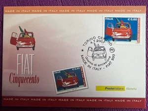 2007 CARTOLINA FILATELICA FIAT 500  annullo TORINO CENTRO - Imagen 1 de 1