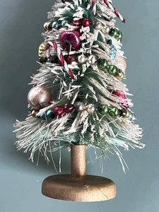 Vintage Flaschenbürste Weihnachtsbaum Quecksilber Glaskugeln 8,5" Japan - Bild 1 von 12