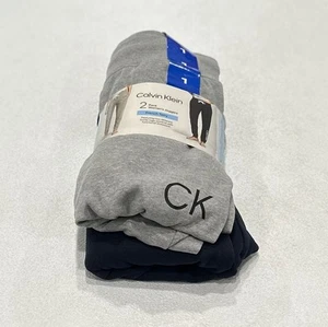 Calvin Klein Women’s 2-Pack French Terry Iconic Logo Joggers, Shoreline/Gray, L - Picture 1 of 3