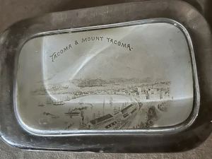 MOUNT TACOMA GLASS PAPERWEIGHT MT WASHINGTON ANTIQUE SHIP RAINIER 1900s OLD - Picture 1 of 6