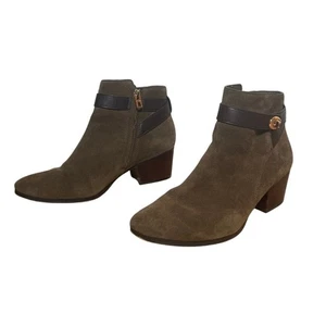 Coach Damen-Booties grün Veloursleder seitlicher Reißverschluss Größe 8,5 Old Money klassisch - Bild 1 von 10