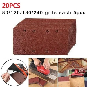 Praktisches Schleifpapier 1/3 gelocht 93*185 mm Aluminiumoxid Schleifblätter - Bild 1 von 11