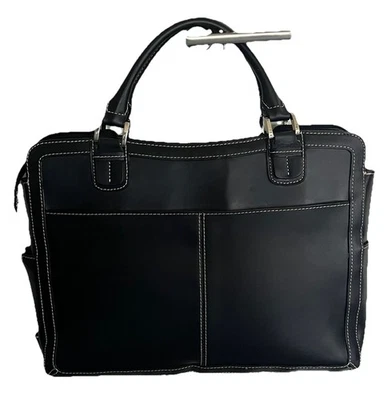 Franklin Covey Unisex Maletín de Cuero Negro Bolso para Laptop Oficina Profesional Foto 1 de 4