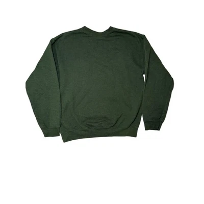 Playboy Crewneck Sweatshirt Dark Green Casual Embroidered Logo Iconic Retro - Image 1 of 4