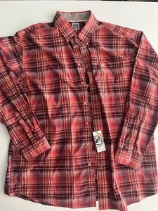 Cinch Men's Classic Plaid Button Down Long Sleeve Shirt Large New With Tags NWT - Picture 1 of 12