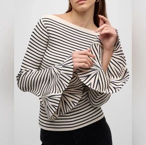 A.L.C. Aster Striped Long Sleeve Top NWT - Picture 1 of 12
