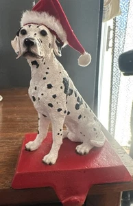 Dalmatiner Hundestrumpfhalter Dalmatiner Hund Nikolausmütze Strumpfhalter Aufhänger - Bild 1 von 6
