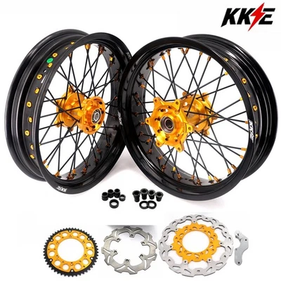 for Suzuki RM125 RM250 2001-2008-KKE 3.5*17/4.25*17 Supermoto Wheels Discs - Image 1 of 4