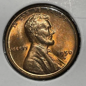 1950-D 1C RD Lincoln Cent F5215 - Bild 1 von 2
