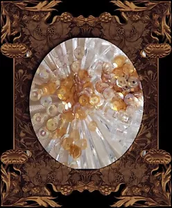 Antique Sequins Topaz Aurora Borealis 5MM Rare France Art Nouveau 1930’s Lot NOS - Picture 1 of 5