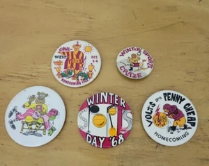 Vintage Roosevelt High School Butto Lot of 5 1968-69 Homecoming  - Picture 1 of 6