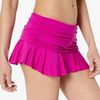 New Lauren Ralph Lauren Swim Skirt Beach Club Solids Ruffled Mini Plumeria Sz 4 - Image 1 of 4