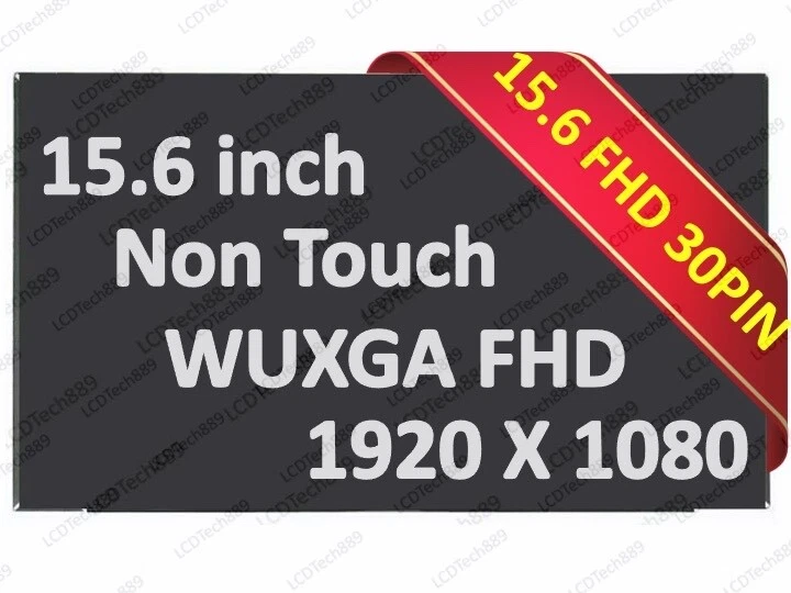15.6" FHD Non-Touch Led Lcd Screen for Dell VNCT2 0VNCT2 LM156LFDL02 - Image 1 of 4