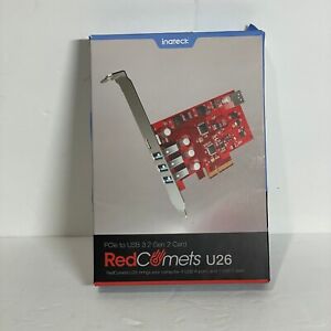 Inateck PCIe to USB 3.2 Gen 2 Card with 20 Gbps Bandwidth 3 Type-A Red U26