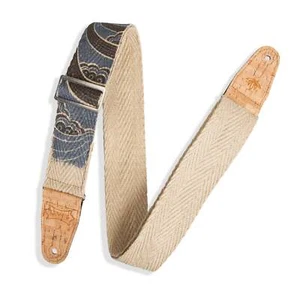 Levy's Leathers 2" Wide Vegan Friendly Hemp Webbing Guitar Strap; Island Pattern - Picture 1 of 1