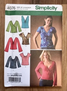 Simplicity 4076 Misses Knit Tops Uncut Sewing Pattern Size 16 - 24 - Bild 1 von 3