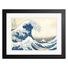 Hokusai Great Wave Off Kanagawa Wall Art Framed 12x16 Spoon Moulding Black Frame