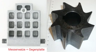 Gegenplatte + Messerwalze passend für ATIKA GHD 2800 Gartenhäcksler Häcksler - Bild 1 von 2