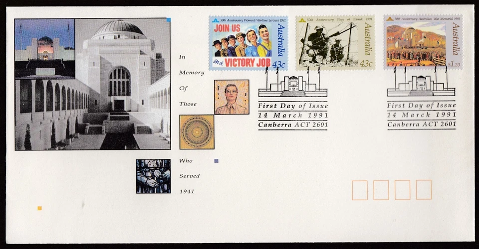 Australia 1991 FDC Anzac Día 50 Aniversario Foto 1 de 1