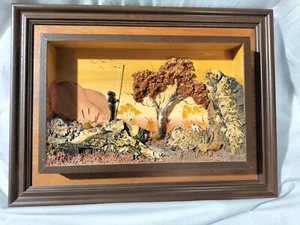 Amazing Bark Landscape Maurice Mead Art Aboriginal Hunter Fantastic Detail - AF - Picture 1 of 12