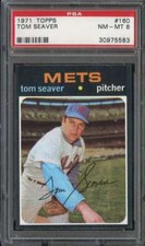 1971 TOPPS #160 TOM SEAVER PSA 8 METS HOF *B71700