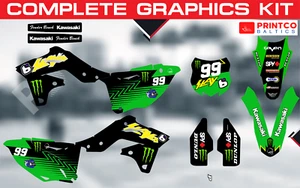 Kawasaki KX KXF 65 85 250 450 2013-2025 complete graphics kit 21 mil - Picture 1 of 9