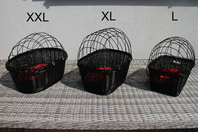 Hundefahrradkorb Lenkerkorb Hundekorb Weide Weidenkorb Hund Transportkorb vorne