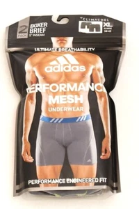 Adidas ClimaCool Performance Mesh Gray & Blue Boxer Brief Underwear Men's XL NWT - Picture 1 of 2