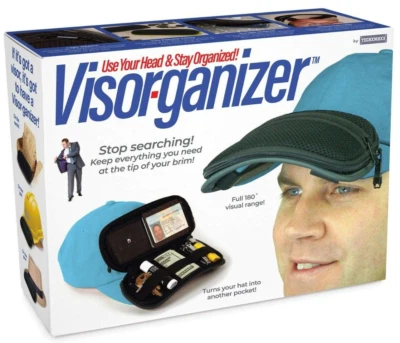 恶作剧小号 8x6x2 VISORGANIZER 假盖格滑稽巴黎笑话礼品盒棒球帽 — 第 1/4 张图片