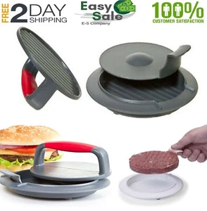 3Pcs Burger Press Meat Hamburger Patty Maker Grill BBQ Non Stick Kitchen Mold - Picture 1 of 12