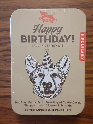 Kobe Happy Birthday Dog Birthday Kit by Kikkerland NEW Sealed  - Image 1 of 2