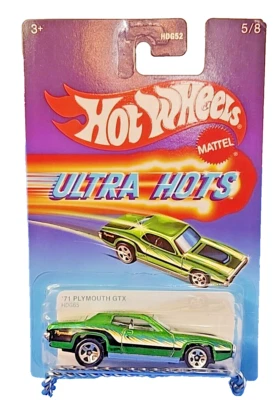 Hot Wheels Ultra Hots Mattel 1971 Plymouth GTX Premium 5/8 New in Package - Image 1 of 4