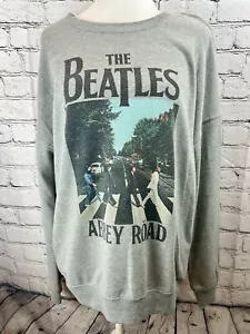 The Beetles Abbey Road Gray Long Sleeve Pullover Size Medium - Picture 1 of 6