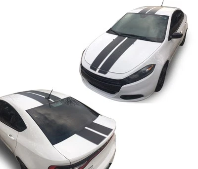 Se adapta a calcomanías Dodge Dart Boss Rally capó rayas vinilo gráficos pegatinas 2013-2016 Foto 1 de 4