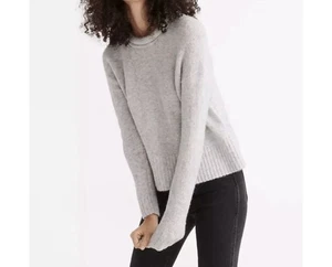 Madewell Sweater Womens M Gray Alpaca Wool Blend Pullover Cozy Fall Winter - Picture 1 of 11