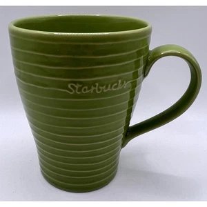 Starbucks Design House Stockholm Mug – Green 12oz Ribbed Ceramic 2009 - Picture 1 of 5