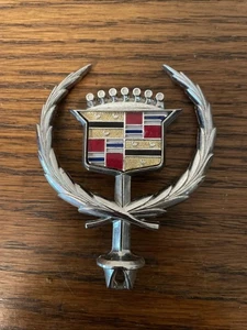 Vintage  Cadillac Deville Fleetwood Metal  Hood Ornament Emblem 1980’s - Picture 1 of 3