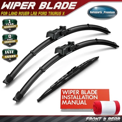 Limpiaparabrisas 3 piezas 24"" y 20"" y 13"" para Land Rover LR2 Ford Taurus X Foto 1 de 4