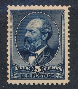 UNITED STATES (US) 216 MINT F-VF NH 5c BLUE GARFIELD - Picture 1 of 2